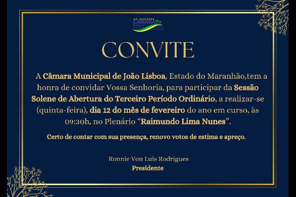 Fim do recesso: Câmara de João Lisboa retoma atividades legislativas nesta quinta-feira (12)